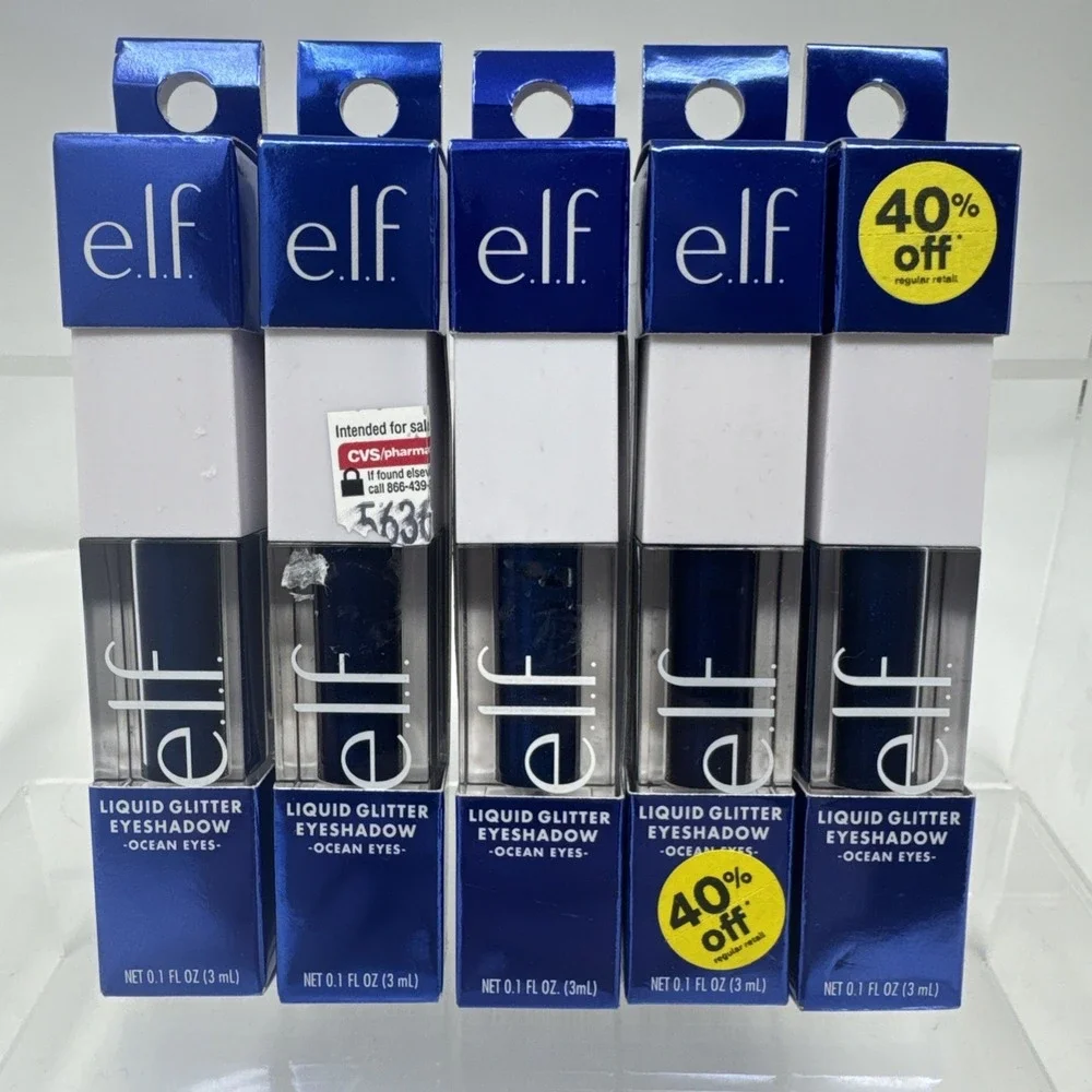 5X Elf Liquid Glitter Eyeshadow Ocean Eyes 3mL